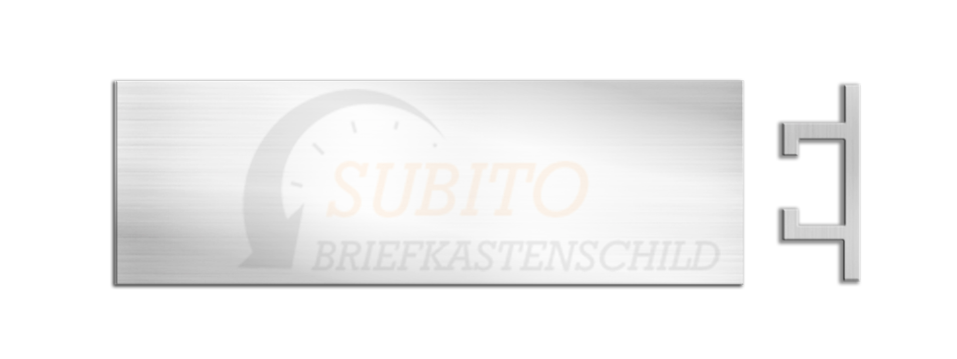 Briefkastenschild Huber Airolo 80 x 25 Alu
